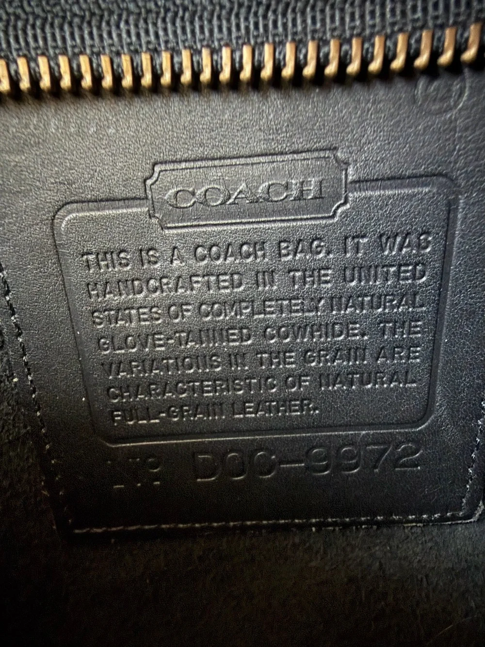 Vintage Coach 9972 Zip Top Clutch 2000